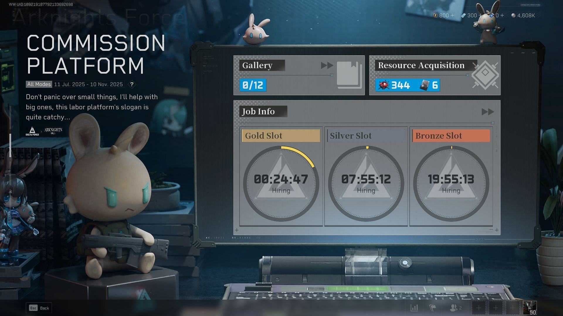 The Commission Platform in the Arknights collab event in Delta Force (Image via Sportskeeda Gaming || TiMi Studio Group)